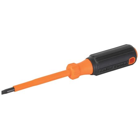 Klein Tools Insulated Screwdriver, 1/4-Inch Cabinet Tip, 4-Inch Round Shank 6824INS